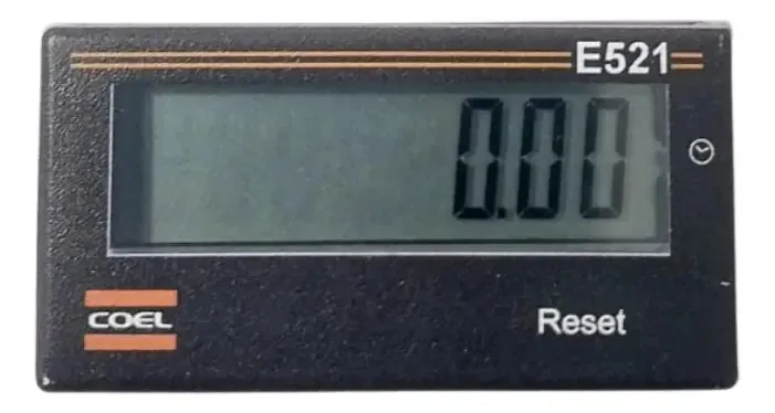Contador de Horas Coel, 8 Dígitos, para Máquina com Reset Remoto