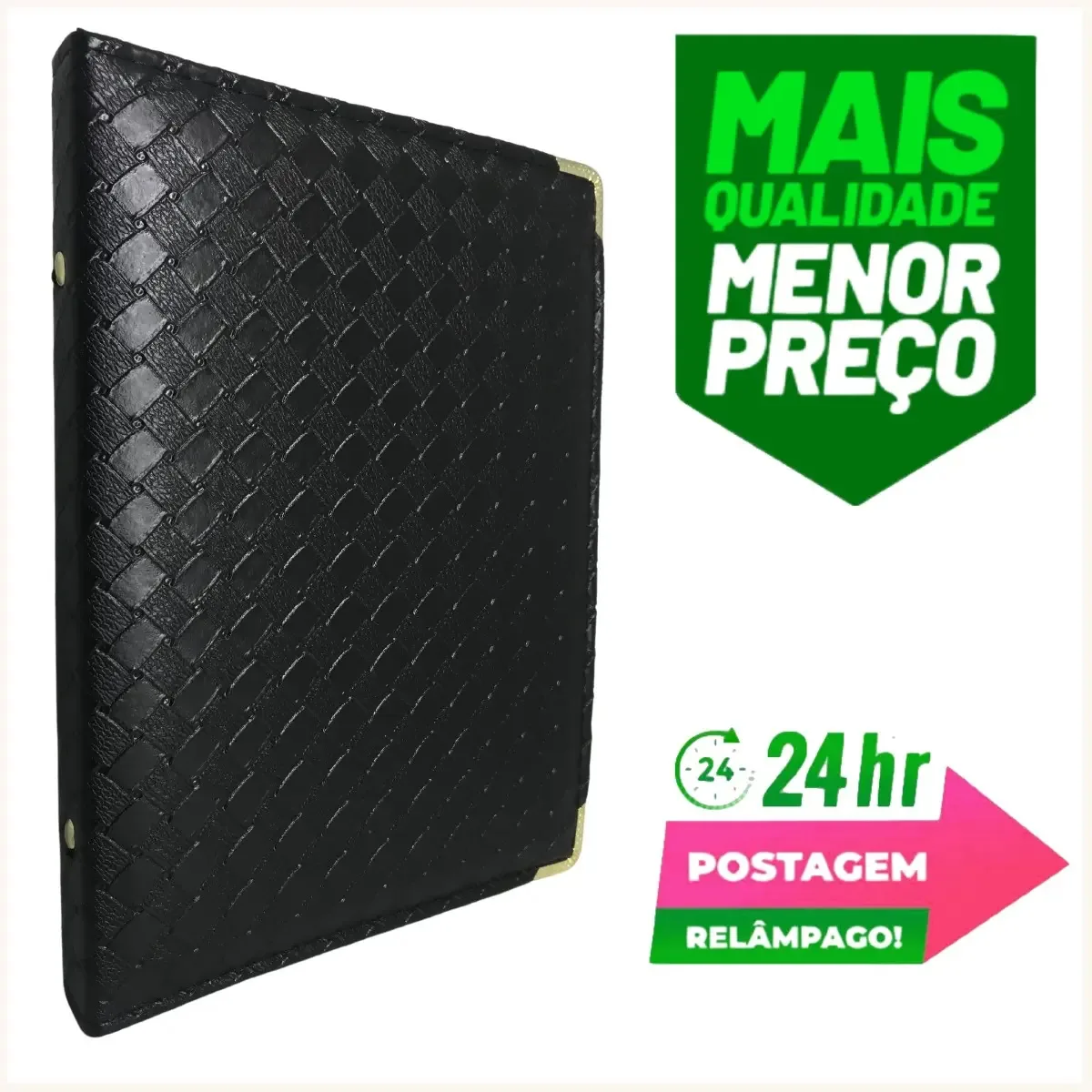 Kit 10 Pastas Nº 4 Pretas Hinos Coral Igreja Cantinho da Pasta