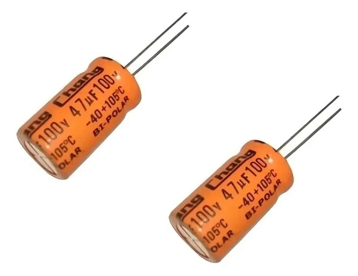 Kit 2 Capacitores Bipolares 47UF Musicall Reparo Driver Corneta