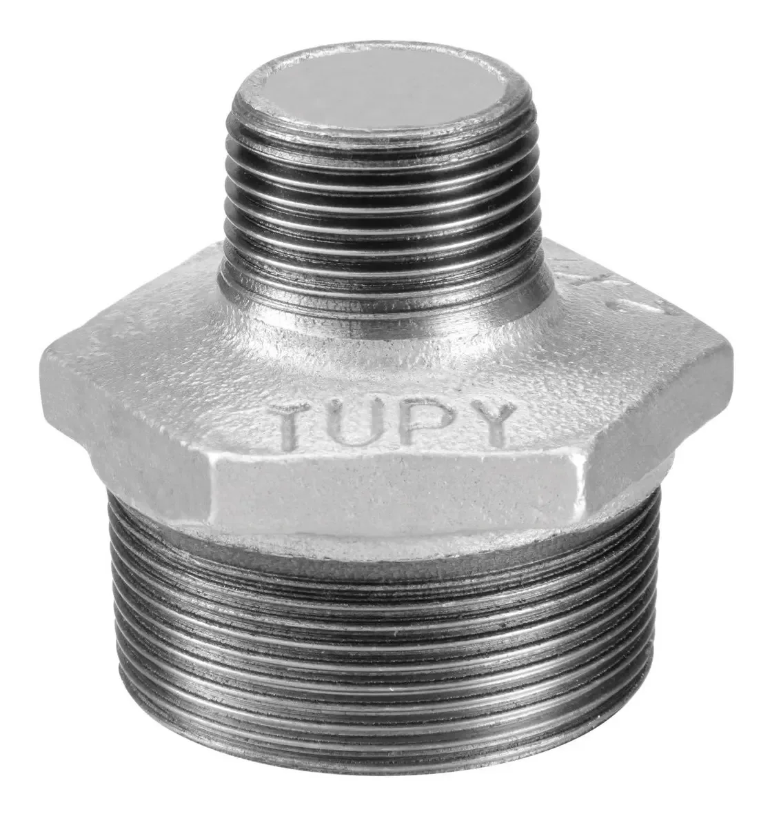 Nipel Redução Duplo Galvanizado 1/2x1/4 Tupy Ferro BSP Instalações