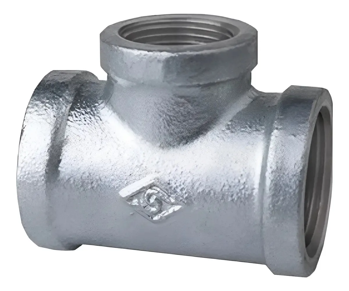 Tê de Redução Galvanizado Tupy 1 x 3/4 BSP Ferro Encanamento