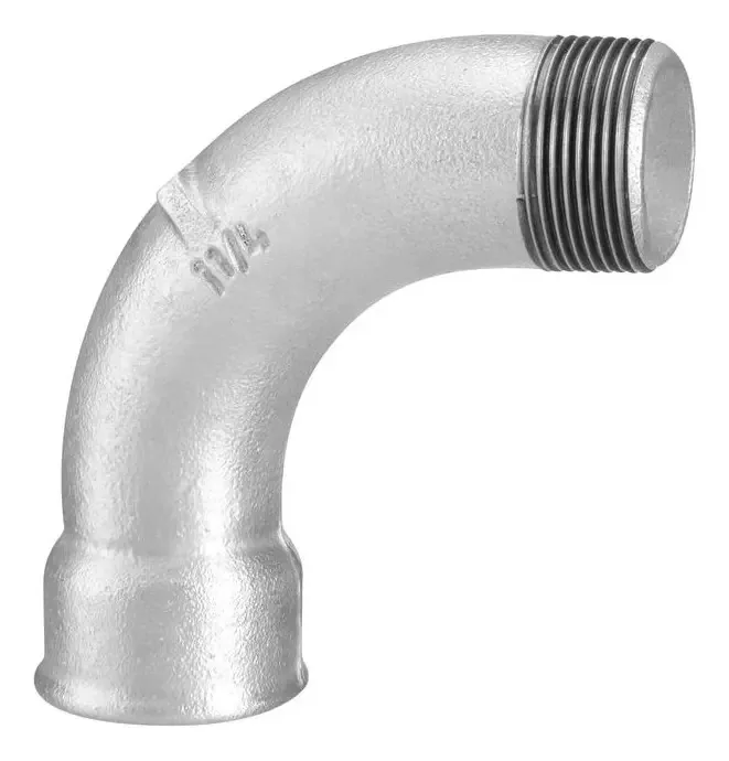 Curva Macho e Fêmea Galvanizada de 90° Tupy para Instalações de 1.1/4"