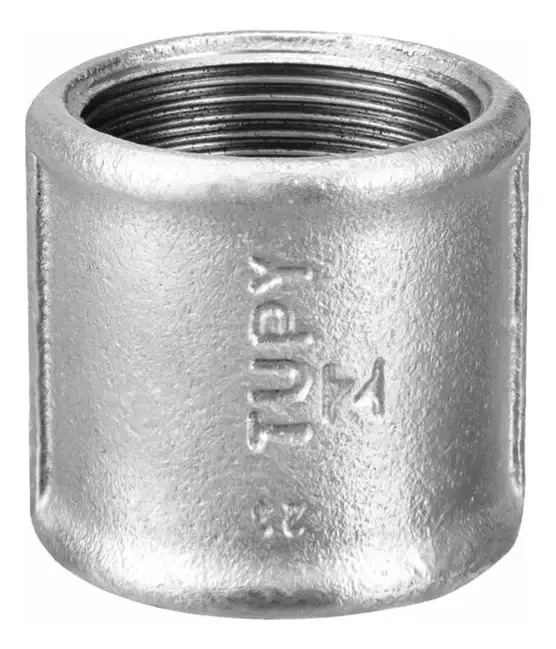 Kit com 5 Luvas Hidráulicas de Aço Galvanizado Tupy 3/4" para Instalações