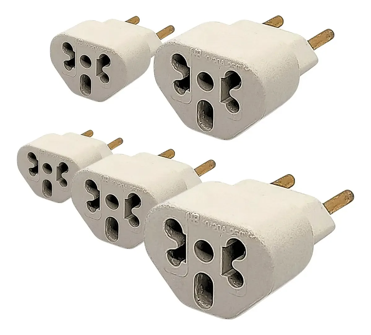 Kit 05un Adaptadores De Tomada 10a / 20a T Benjamim