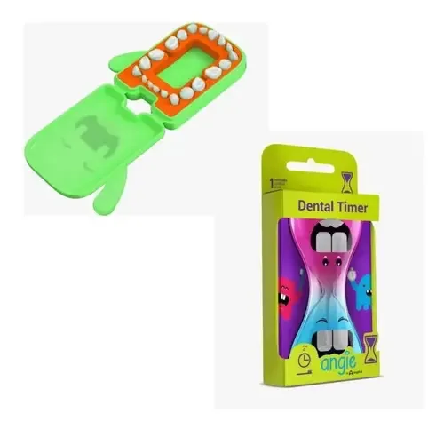 Dental Timer Ampulheta Album Dental Leite Escovação Infantil Cor Colorido