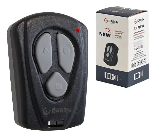 Kit 5 Controles Remotos Garen 433MHz 3 Botões Portão Automático