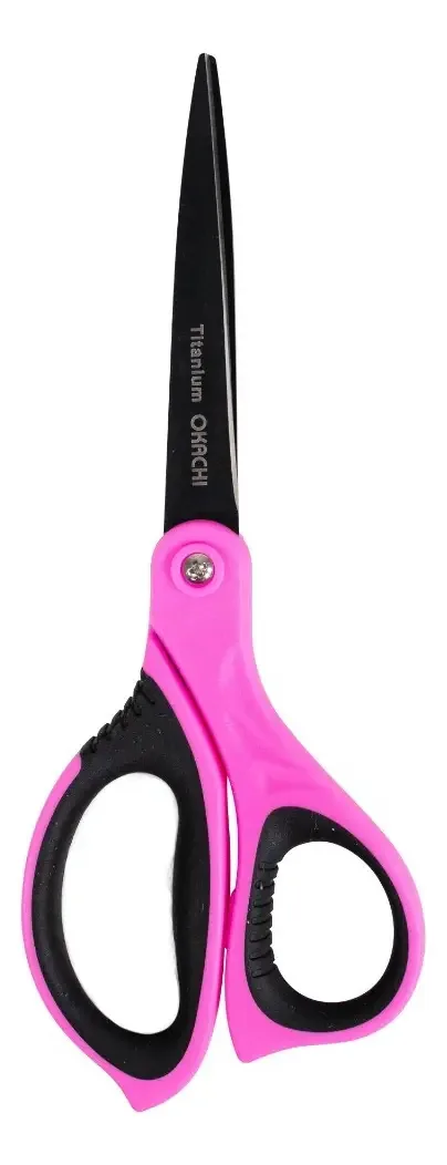 Tesoura Costura Okachi OK-007 Preto 21,5cm Lâmina Titânio
