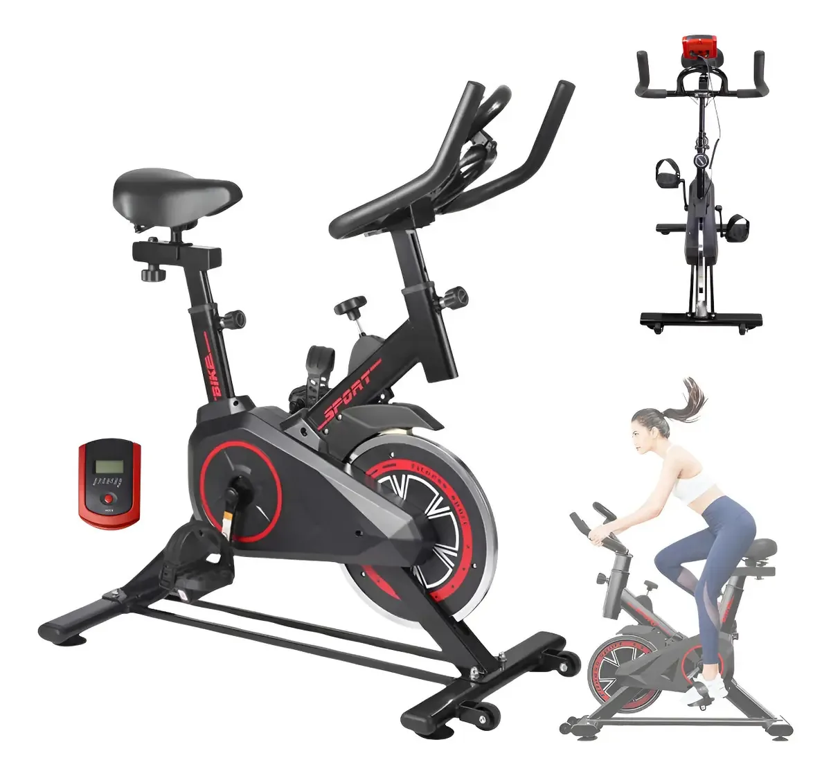 Bicicleta Domestica Academia Reforçada Cor Vermelho