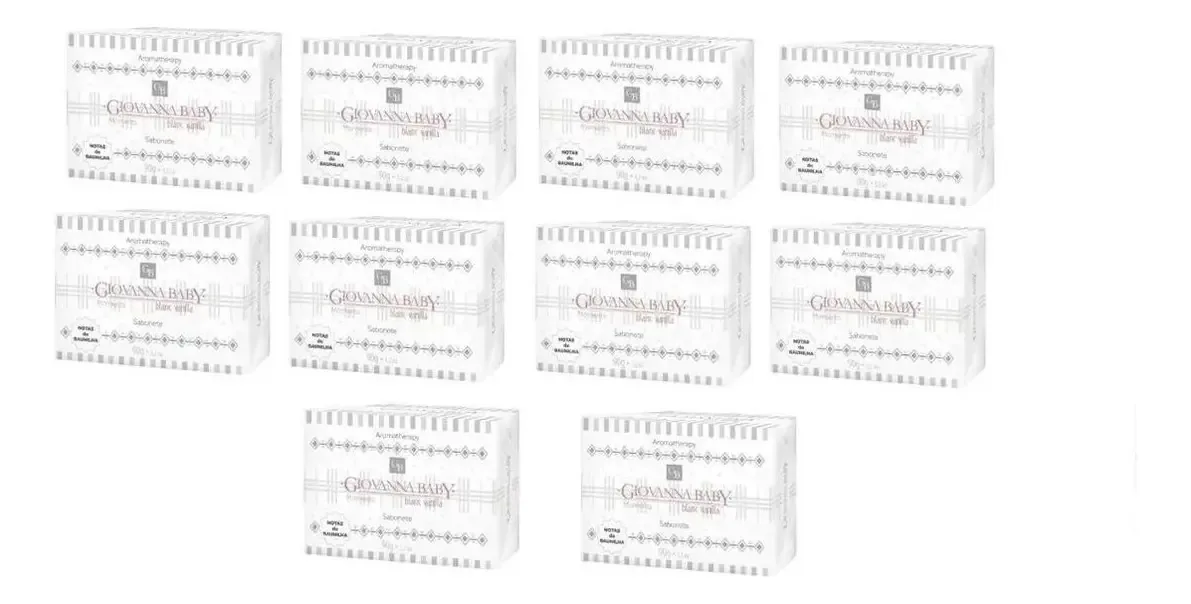 Kit 10 Sabonetes Giovanna Baby Moments Blue 90g