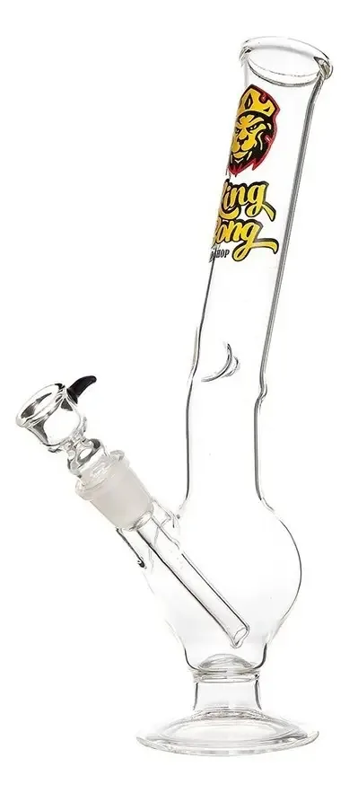 Bong De Vidro King Bong Afrika Transparente Com Suporte Para Gelo