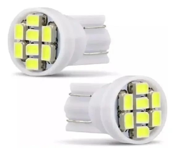 Kit 8 Lampadas T10 8 Leds Branco Frio