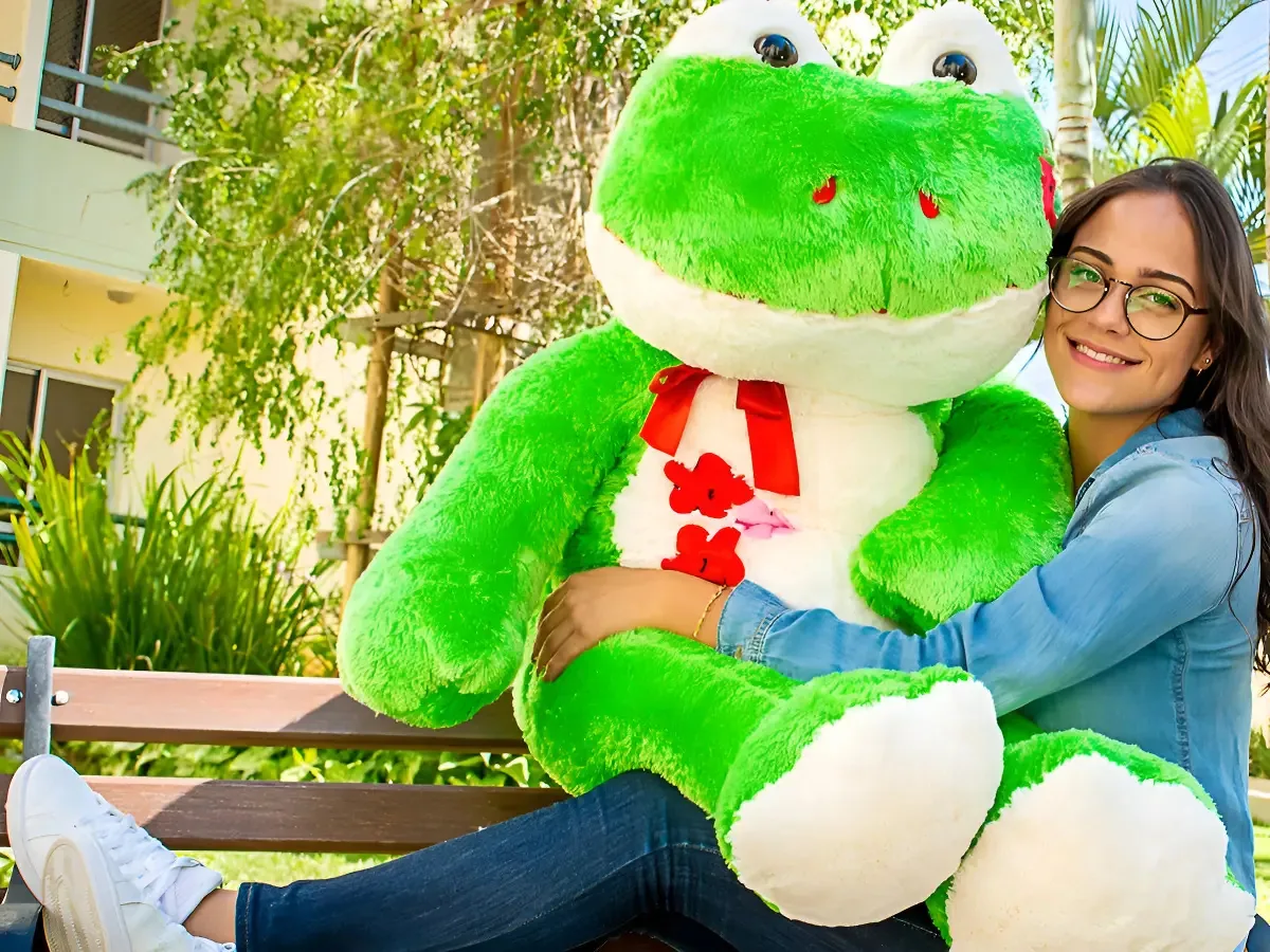 Sapo de Pelúcia Gigante 130cm Bicho Pelúcia Hipoalergênico