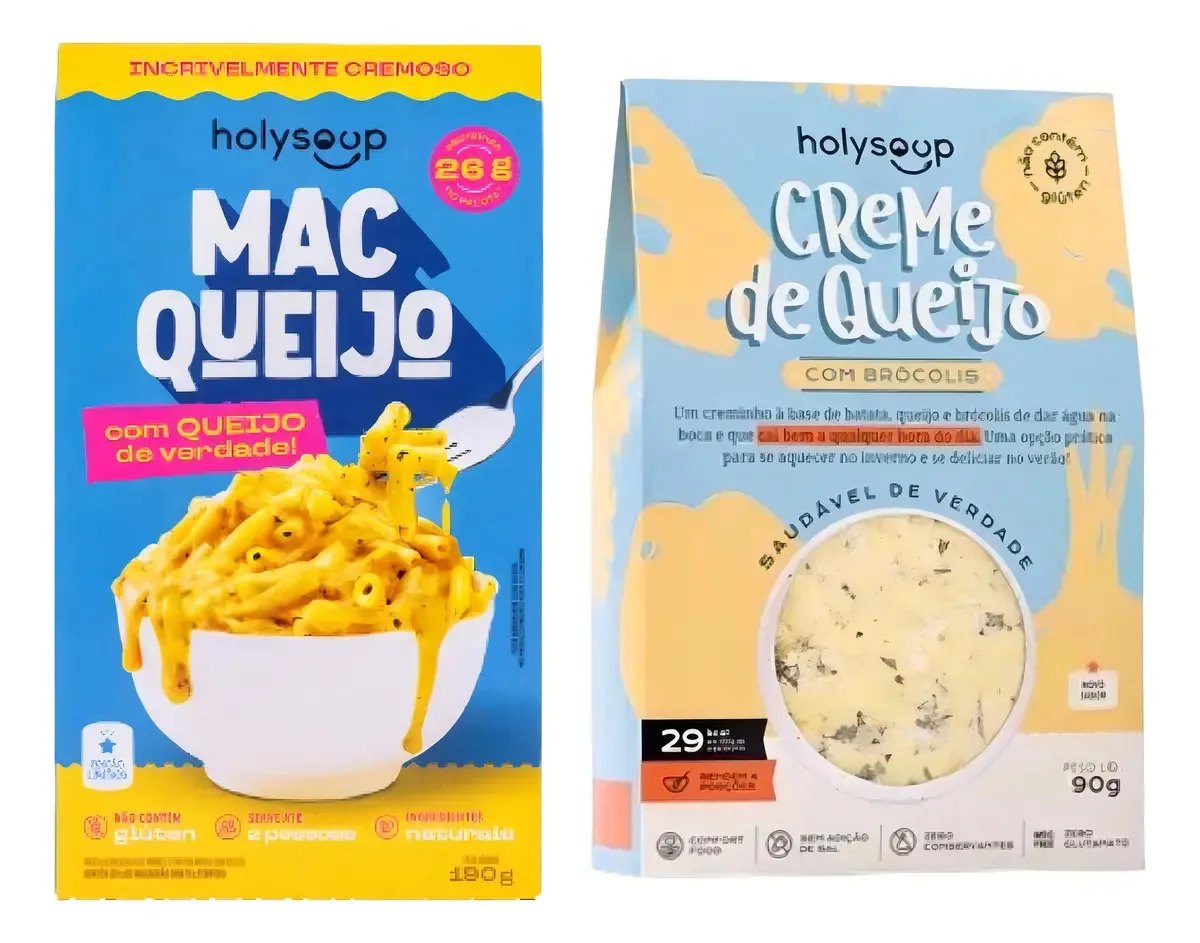 Kit 1 Macarrão Mac Queijo E 1 Creme De Queijo Com Brócolis