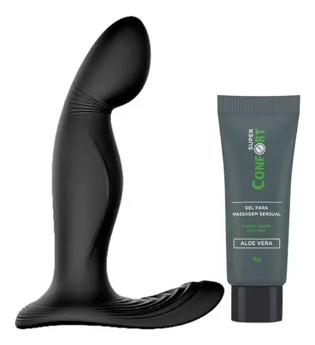Kit Massageador Prostata Zeus E Gel Lubrificante 15g