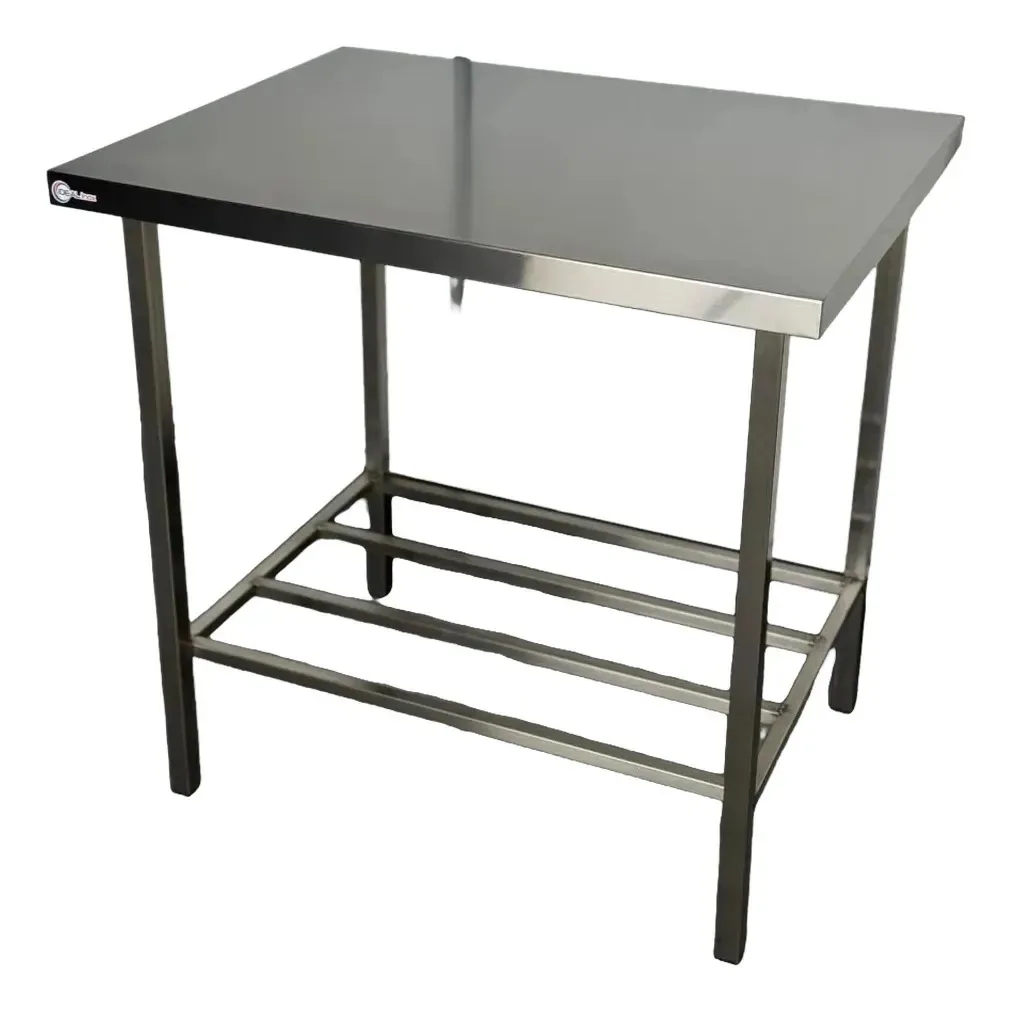 Bancada Mesa Industrial Ideal Inox 90x70cm Com Prateleira