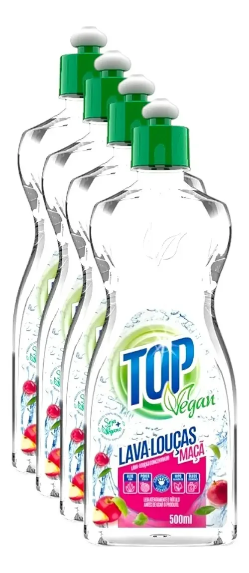 Top Vegan Lava Loucas Concentrado Maca 500ml