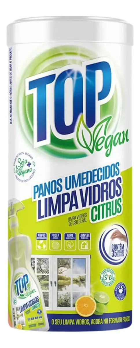 Pano Umedecido Top Vegan Limpa Vd Citrus