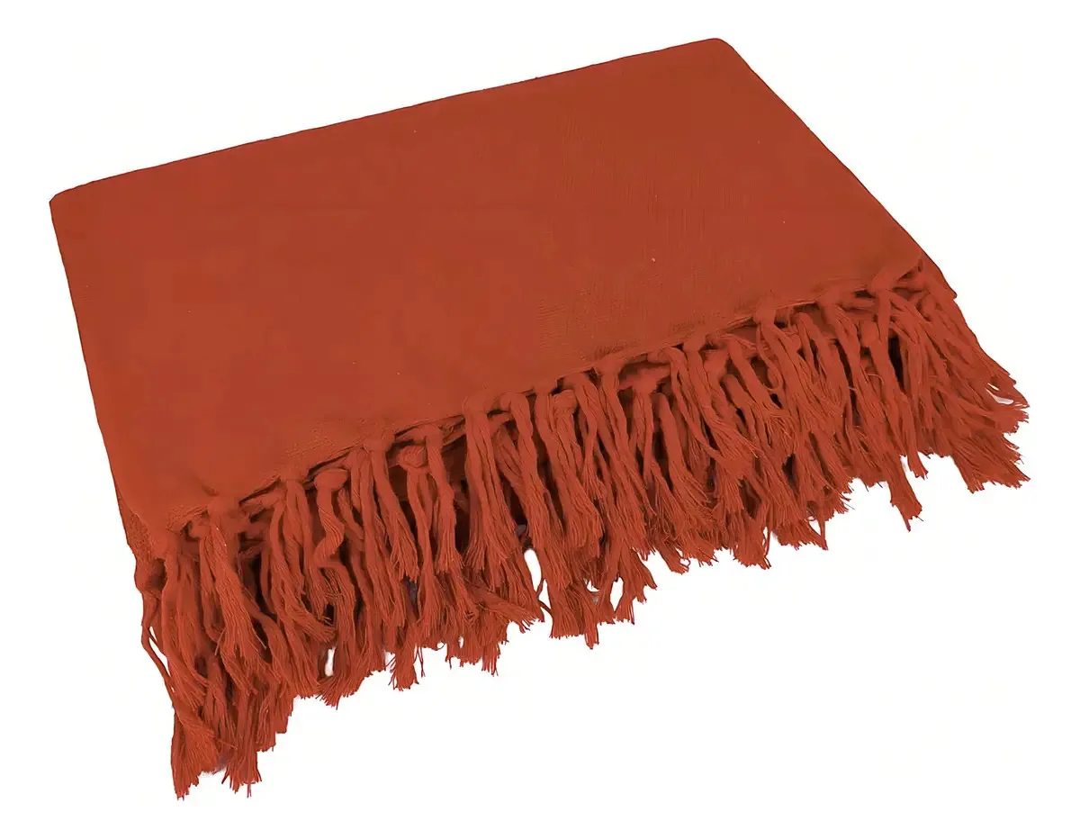Manta Para Sofá Gigante Decorativa Cor Telha