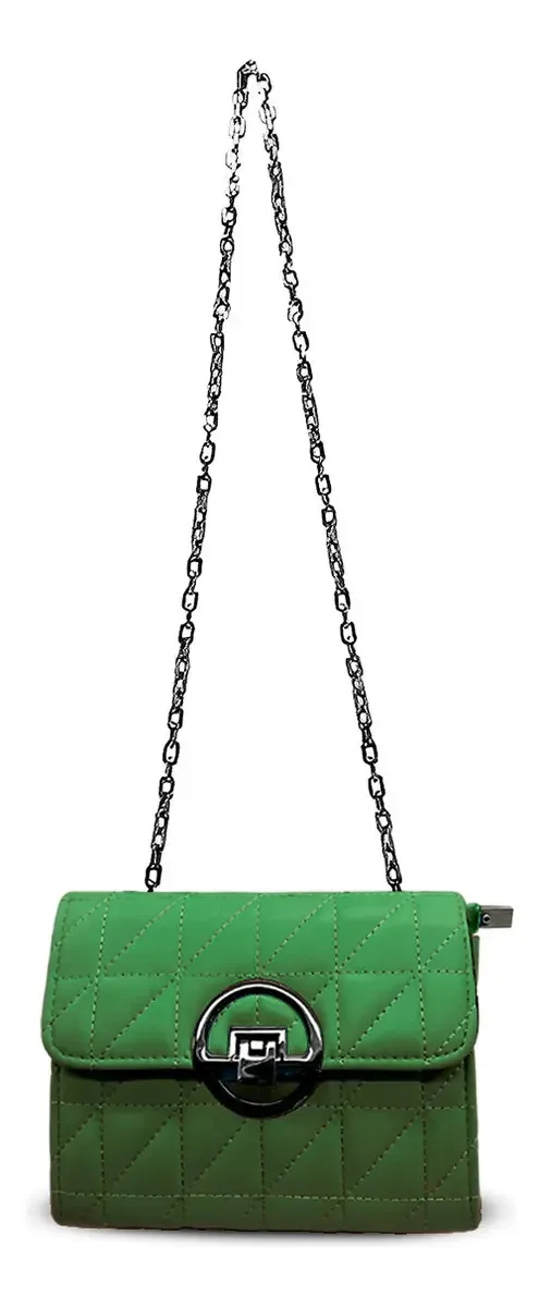 Bolsa Pequena Moda Lado Feminina Transversal Blogueira Moda Cor Verde