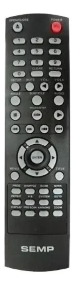 Controle Remoto Semp Dvd 3230 Dvd 3280 Dvd3300 100%