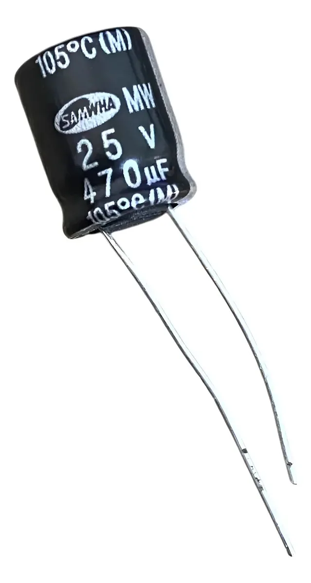 Kit de 10 Capacitores Eletrolíticos 470µF 25V para Placa