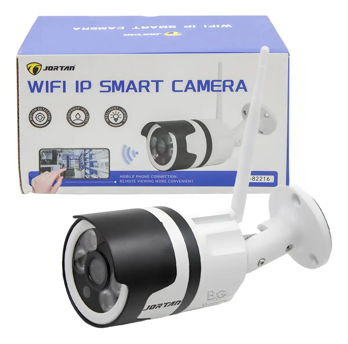 Camera Segurança Wifi Externa 2antena Prova Dagua Cor Branco