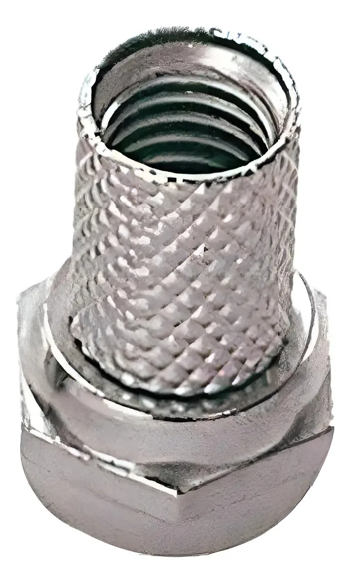 Kit com 100 Conectores RG6U Niquelados Interneed para Cabo Coaxial