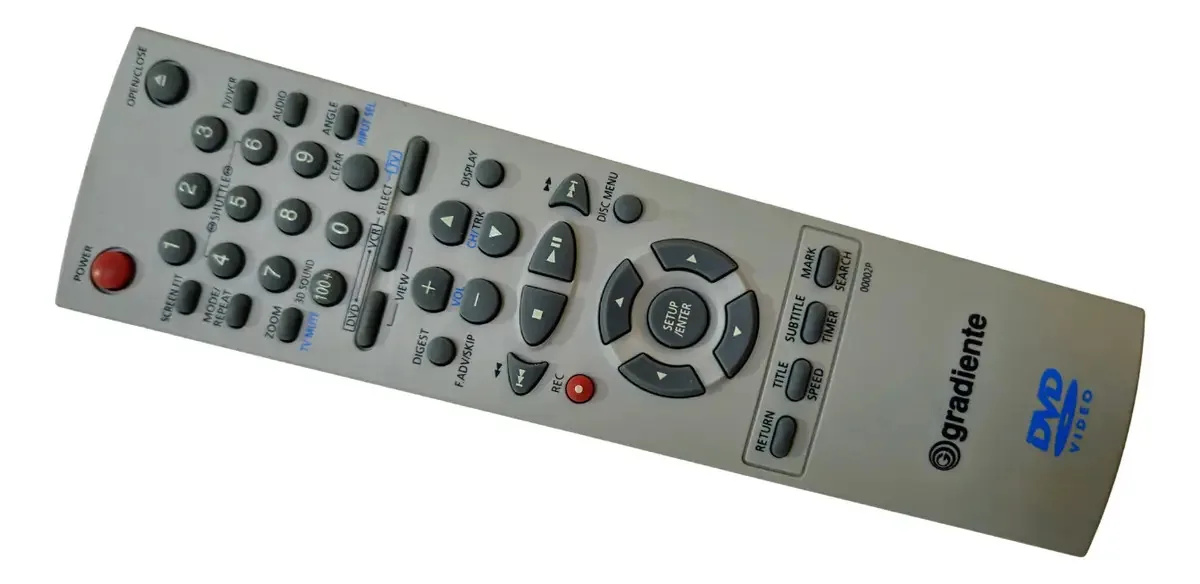 Controle Remoto Para Dvd Gradiente Dv60/3 00002p Cor Cinza