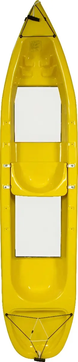 Caiaque Duplo De Recreação Aquarius Com 2 Remos Caiaker Cor Amarelo
