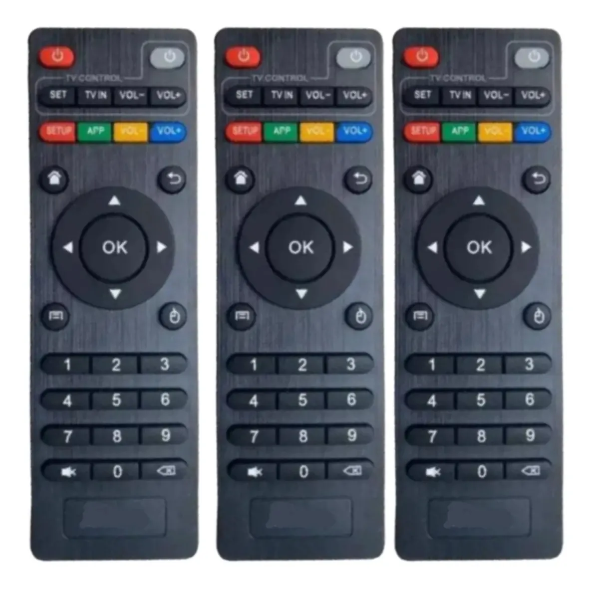 3 Controles Universal Remoto Aparelho Tv Box Smart 4k Pilhas