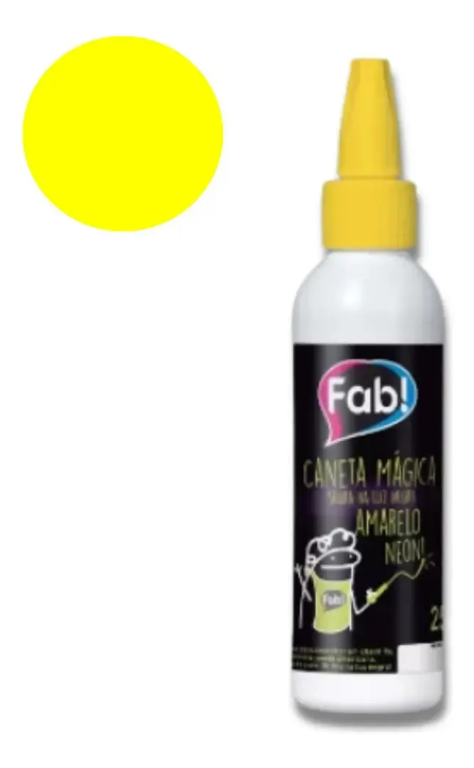 Caneta Bolo Caneta Mágica Alimentos Comestível Amarelo Neon