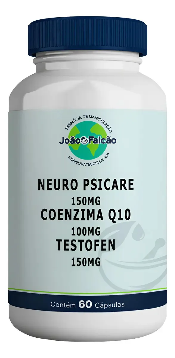 Coenzima Q10 + Testofen 150mg Farmácia João Falcão 60 Cápsulas
