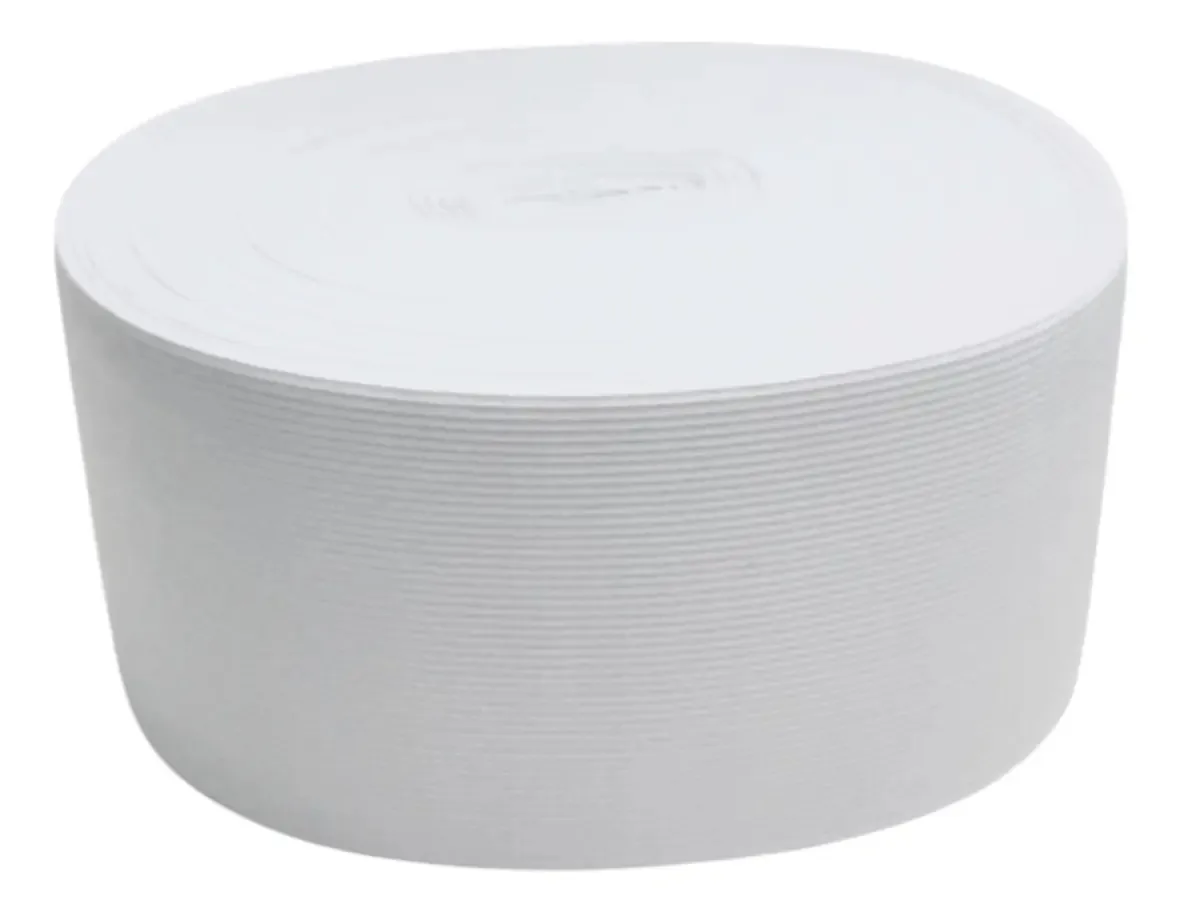 Rolo 25 Metros Elástico De Embutir Chato Cor Branco / Cru Modelo N.80 Largura 79mm / 7,9cm Para Costura Confecção Moda Fitness Moda Praia Roupas Uniformes Boing Aviamentos