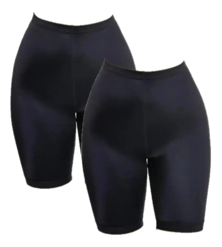 Kit 2 Bermudas Modeladora Slim Redutor De Medidas Feminina Cor Preto Tamanho Gg