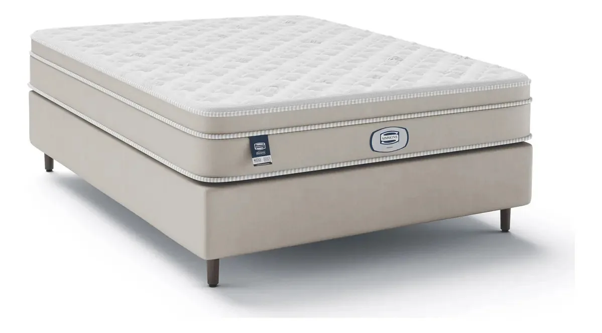 Cama Box Com Colchão Casal Simmons Phoenix 138x188