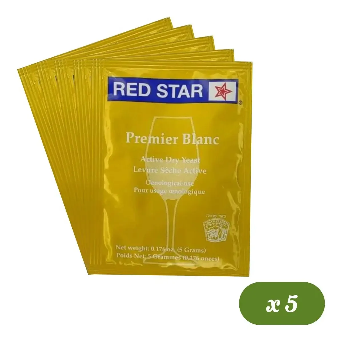 5 Unid Fermento Premier Blanc Champagne Hidromel Vinho