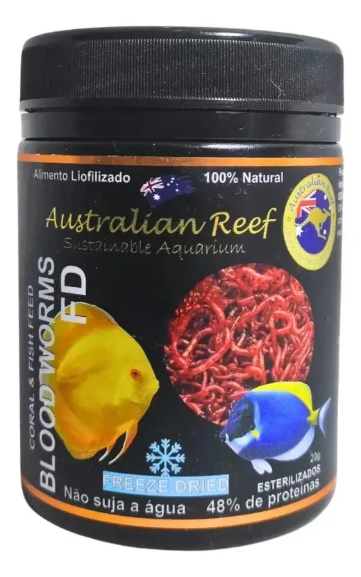 Australian Reef Blood Worms Fd Alimento Para Peixes - 20g