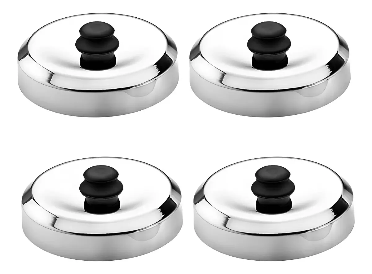 Kit 4 Abafadores Hambúrguer 20cm Alumínio Udbras Lanches