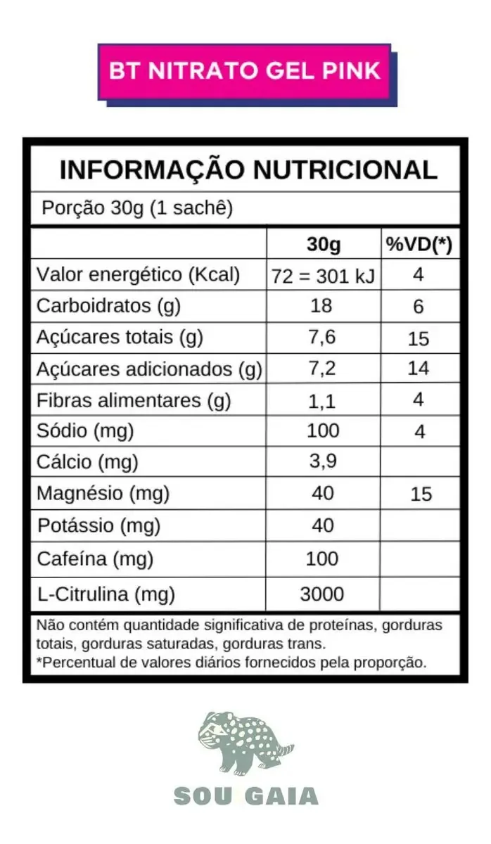 Bt Nitrato 400 Gel Sachês Carboidrato Beterraba Dobro