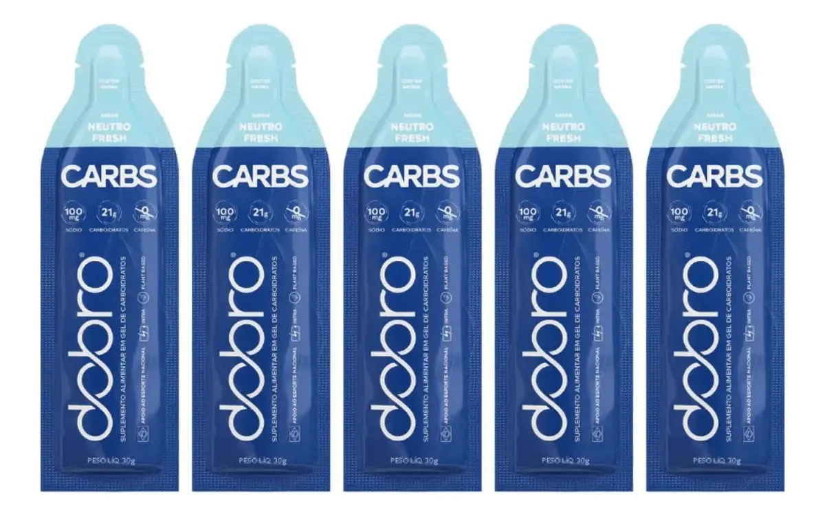 Carbs Gel 5 Sachês 30g Neutro Fresh Sem Cafeína Dobro