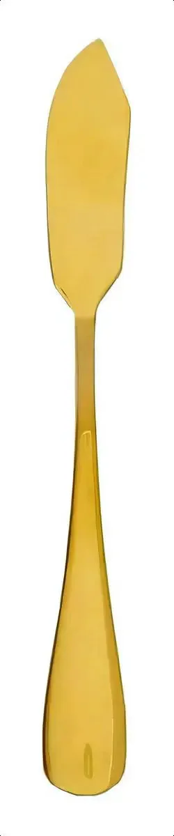 Faca Espátula De Patê Manteiga Talher Inox Dourado 24 Peças