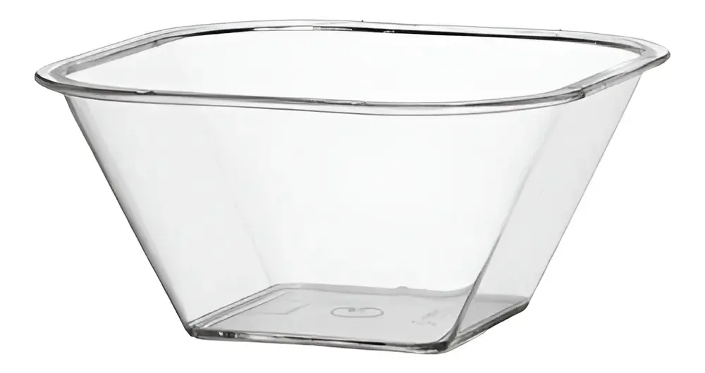 Kit 72 Petisqueira Bowls Cristal 350ml Acrílico Tres Triangulos Festas
