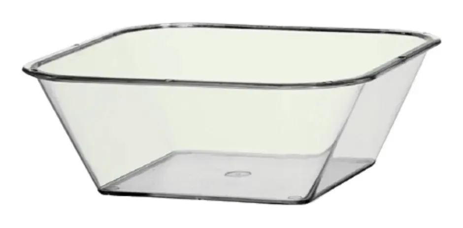 Kit 48 Petisqueira Bowl Tres Triangulos Acrílico Transparente 800ml