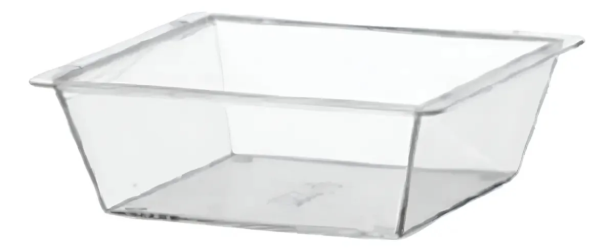 Kit 60 Petisqueiras Plástico Cristal 80ml Transparente Três Triângulos