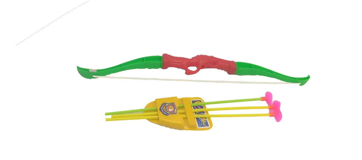 Arco Flecha Infantil Verde Folia Imports C/ 3 Flechas Ventosas 3-11 Anos