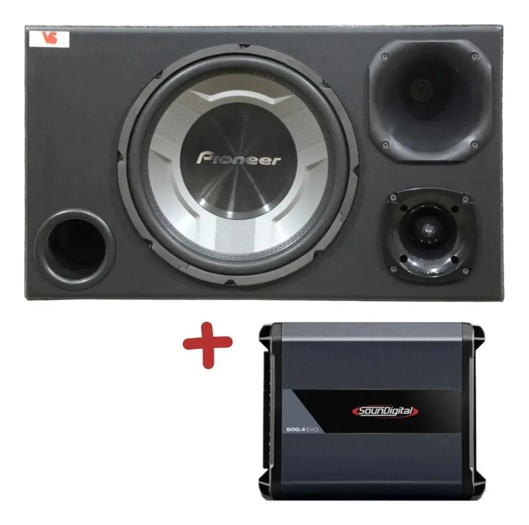 Caixa Trio Pioneer Ts-w3060br + Und400 + Unt400 + Módulo