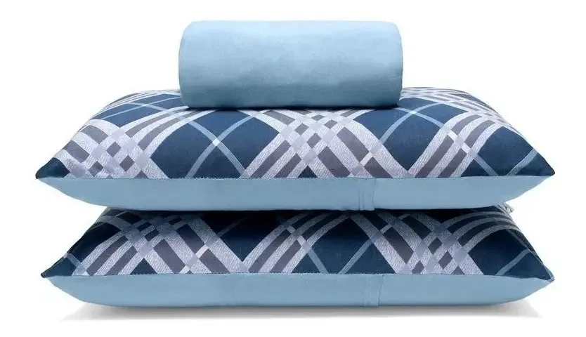 Jogo Cama King Basic Rolinho 3 Peças 100% Malha Algodão