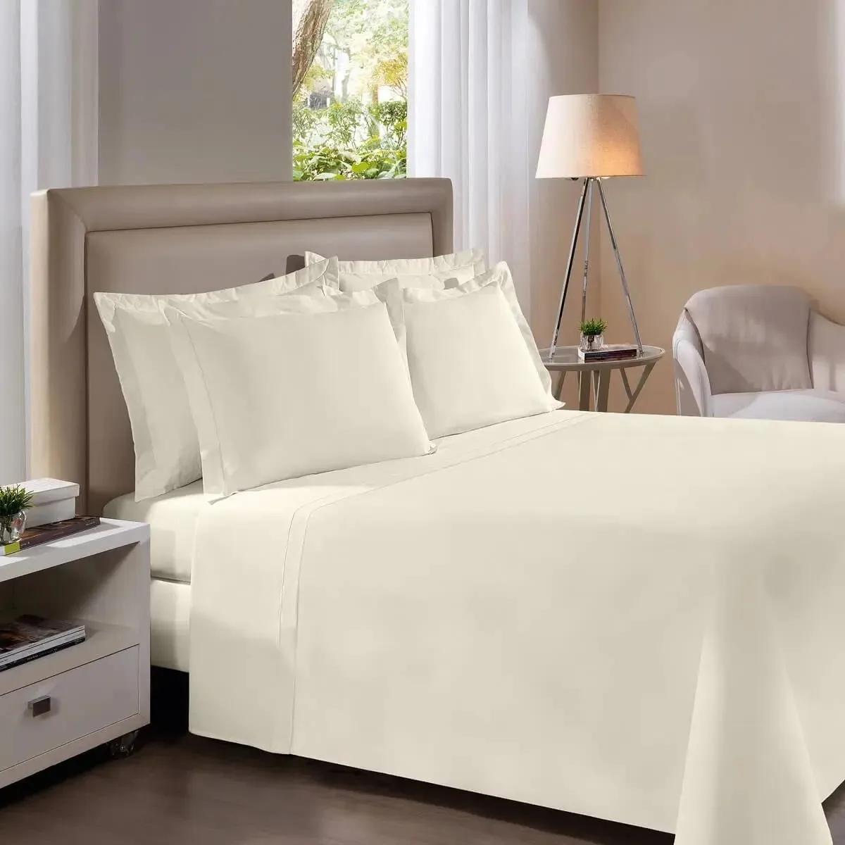 Jogo Cama Queen 250x240m Buettner 200 Fios Reffinata Pérola