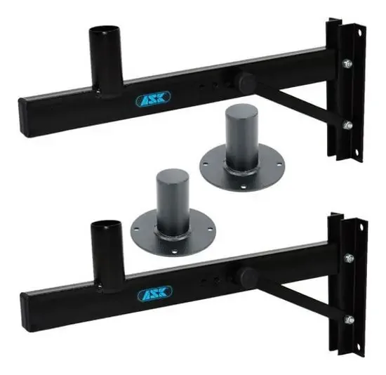 Kit 2 Suporte Parede Ask Caixas Som Acústica Ch10 + Chapéu