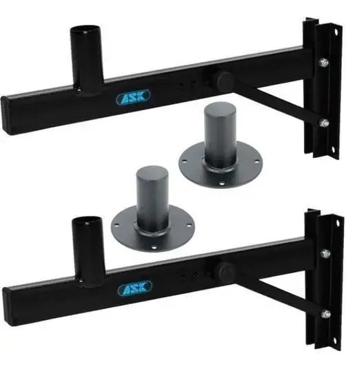 Kit 2 Suporte Parede Caixas Som Acústica Ch10 Ask + Chapéu
